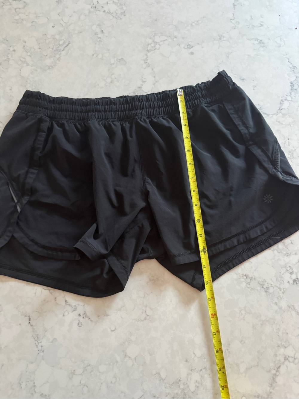 Athleta Racer Run Shorts 4 in Black
size large - Picture 7 of 10